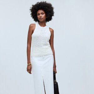Madewell XXS Crochet-Knit Crewneck Sweater Tank